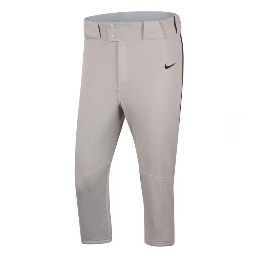 Nike Men's Vapor Baseball Pants In White With Black Piping Size L NWT